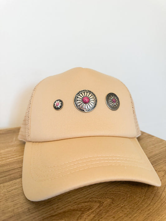 Tan Western Chic Trucker Hat